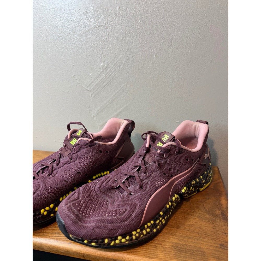 Puma Hybrid Sky Burgundy Yellow Running Shoes Sample US 9 192575-04 Mens Womens